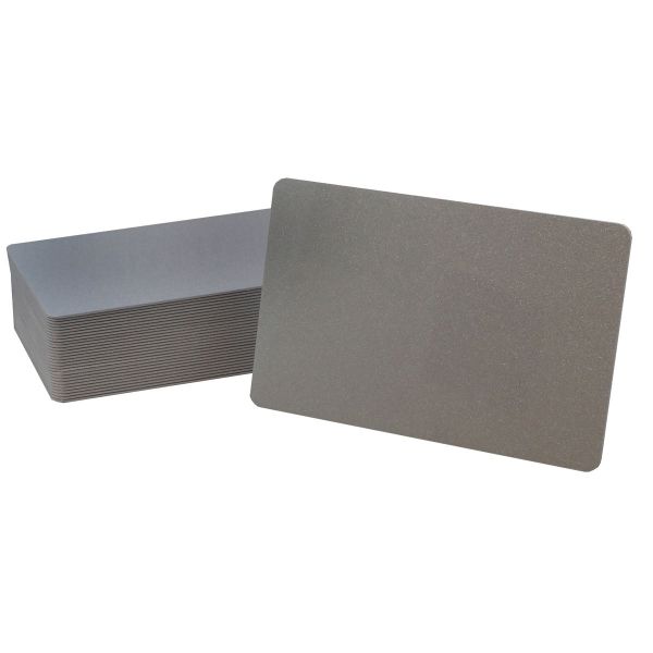Plastikkarte, blanko silber, 0.76mm